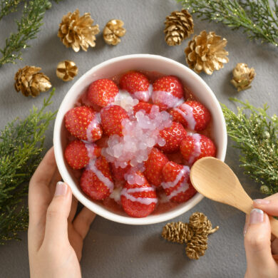 いちごの豆腐花